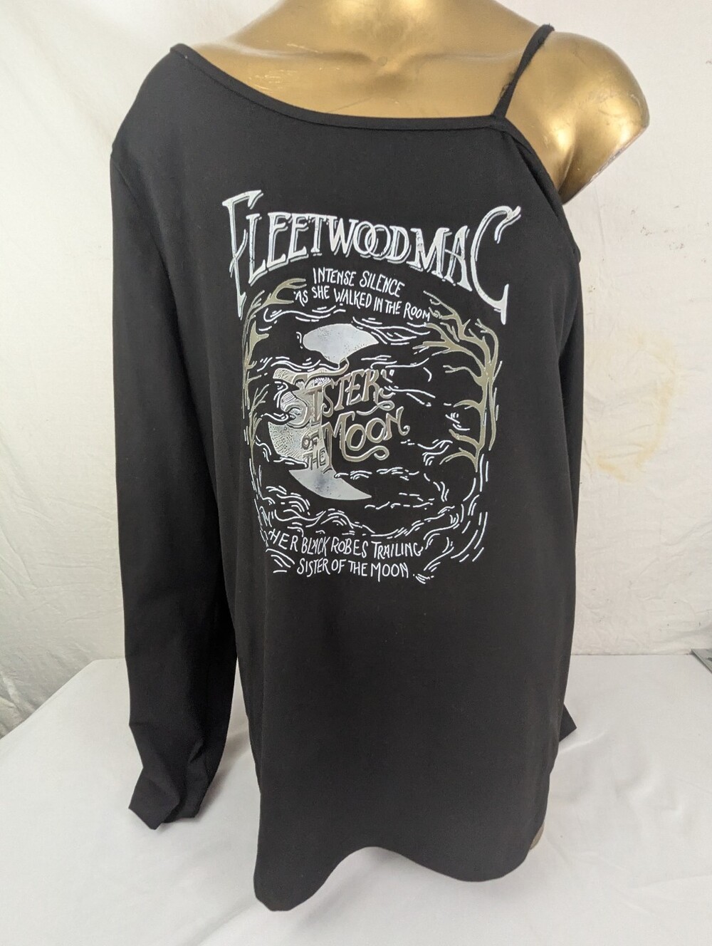 Fleetwood Mac Sister Of The Moon Black Off-Shoulder Blouse XL